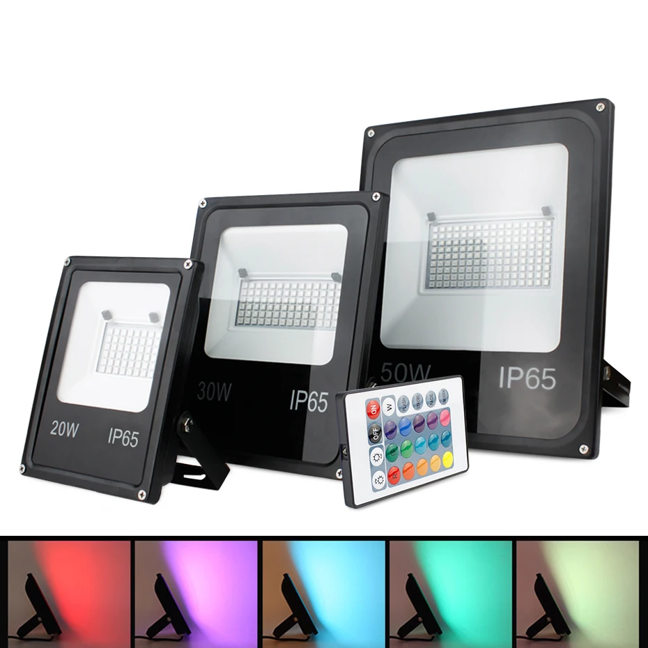 RGB светодиодный прожсветильник Тор с дистанционным управлением 20 Вт 30 50 SMD 5050 220