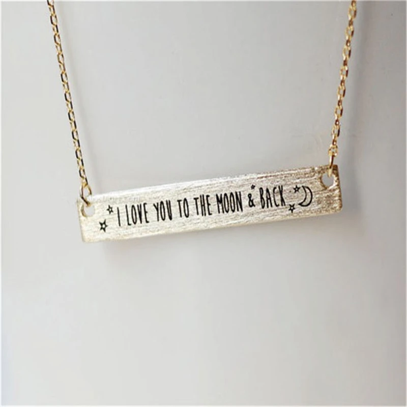 Модное ожерелье ручной работы с надписью I Love You To The Moon & Back|letter necklace|fashion necklacenecklace