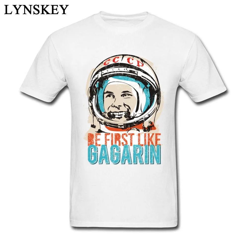 Новинка 2018 мужские рубашки Be First Like Gagarin Подростковая футболка черного цвета с