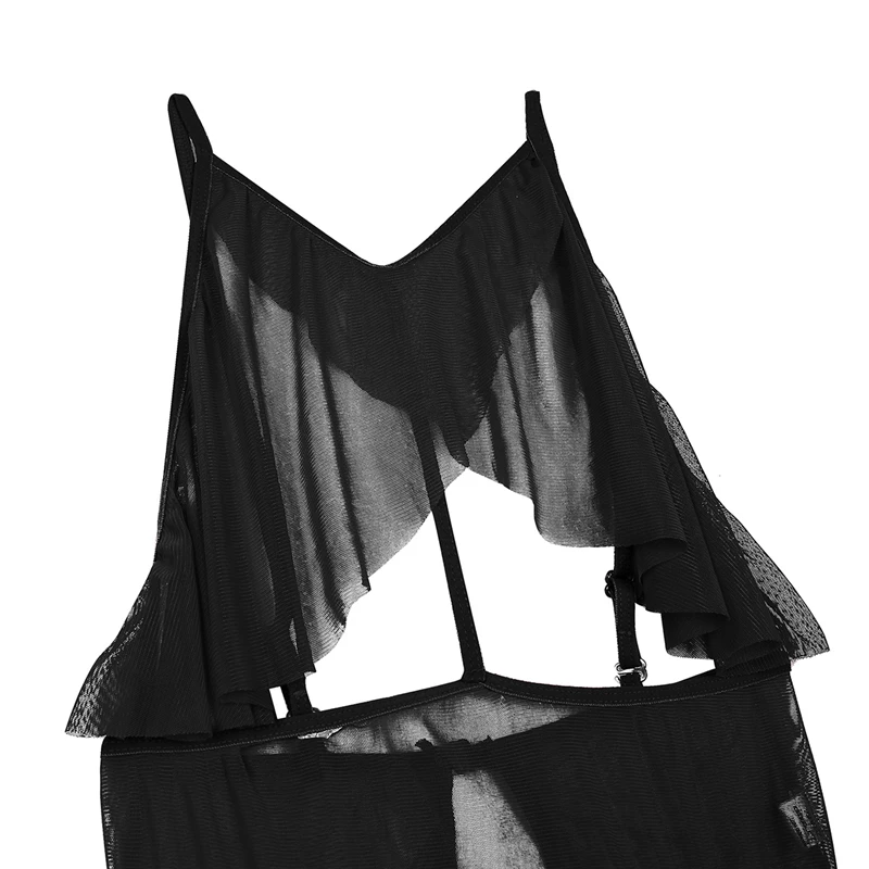 Для женщин пикантные нижнее белье, комбинация сетки See Through Sheer выдалбливают бюст и спинки эротический купальник боди комбинезон ночное белье