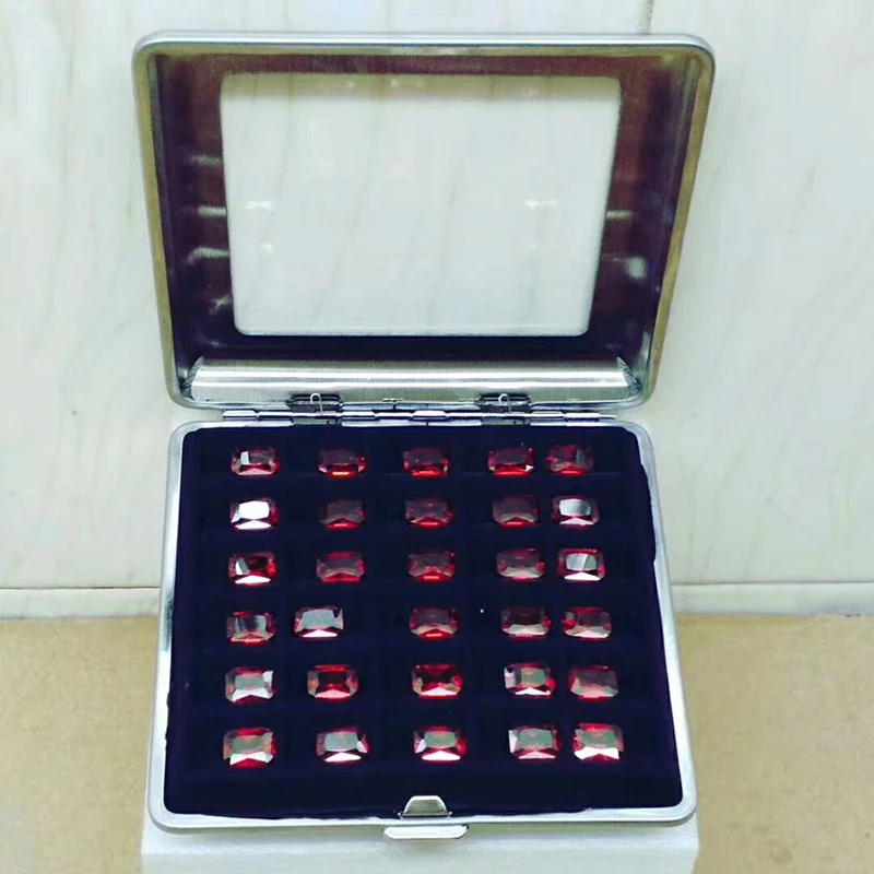 Коробка для хранения драгоценных камней высококлассный черный кожаный футляр 30