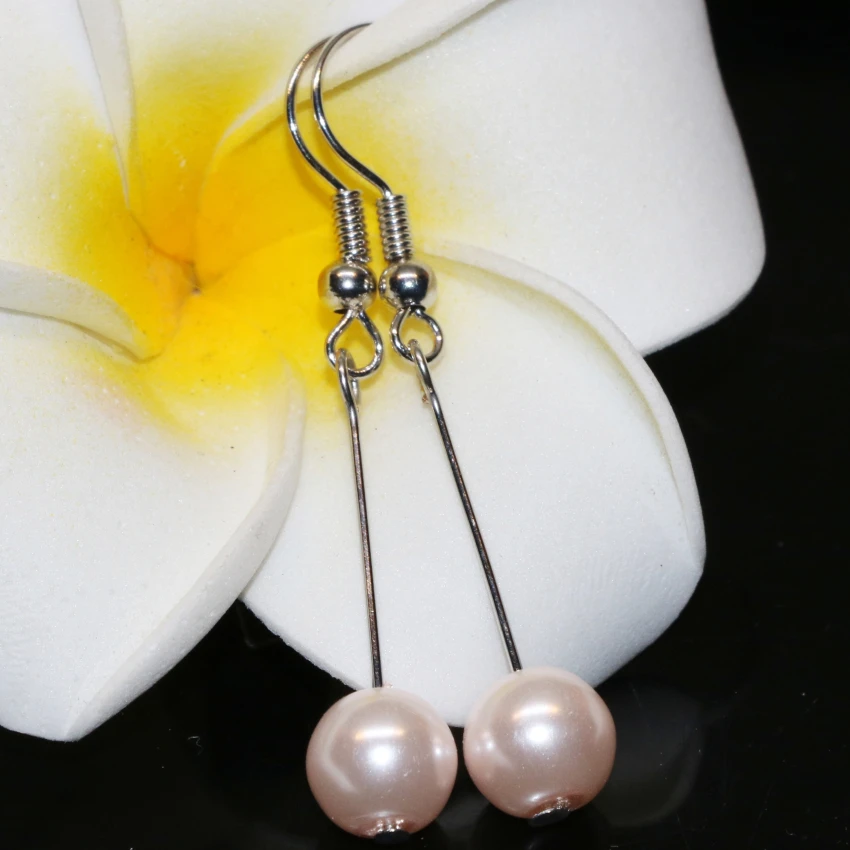 Высокое качество розовый искусственный жемчуг оболочки круглые 8 мм бусы