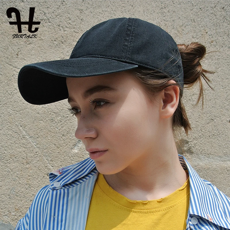 FURTALK мыть хлопок бейсболки женские Человек Весна Лето Snapback папа кепка