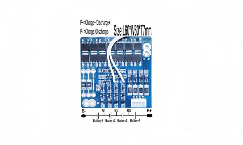4S 30A LiFePO4 батарея PCM BMS Защитная печатная плата с функцией балансировки для