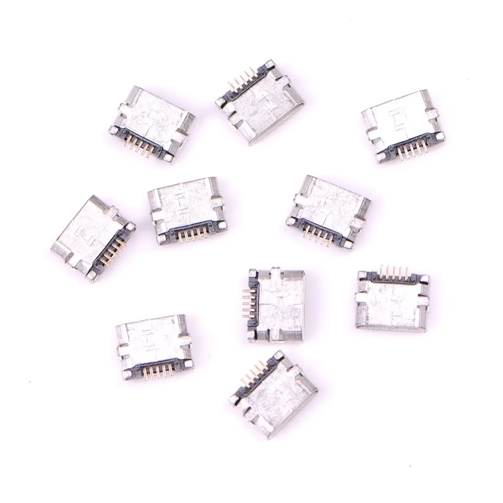 10 шт./лот G18 Micro USB Тип B розетка 5-контактный разъем SMT порт печатная плата Разъемы