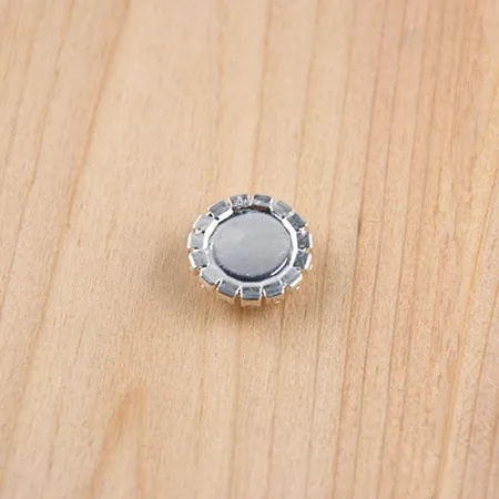 Оптовая продажа 60 шт./лот 15 мм плоская задняя круглая пуговица со стразами для