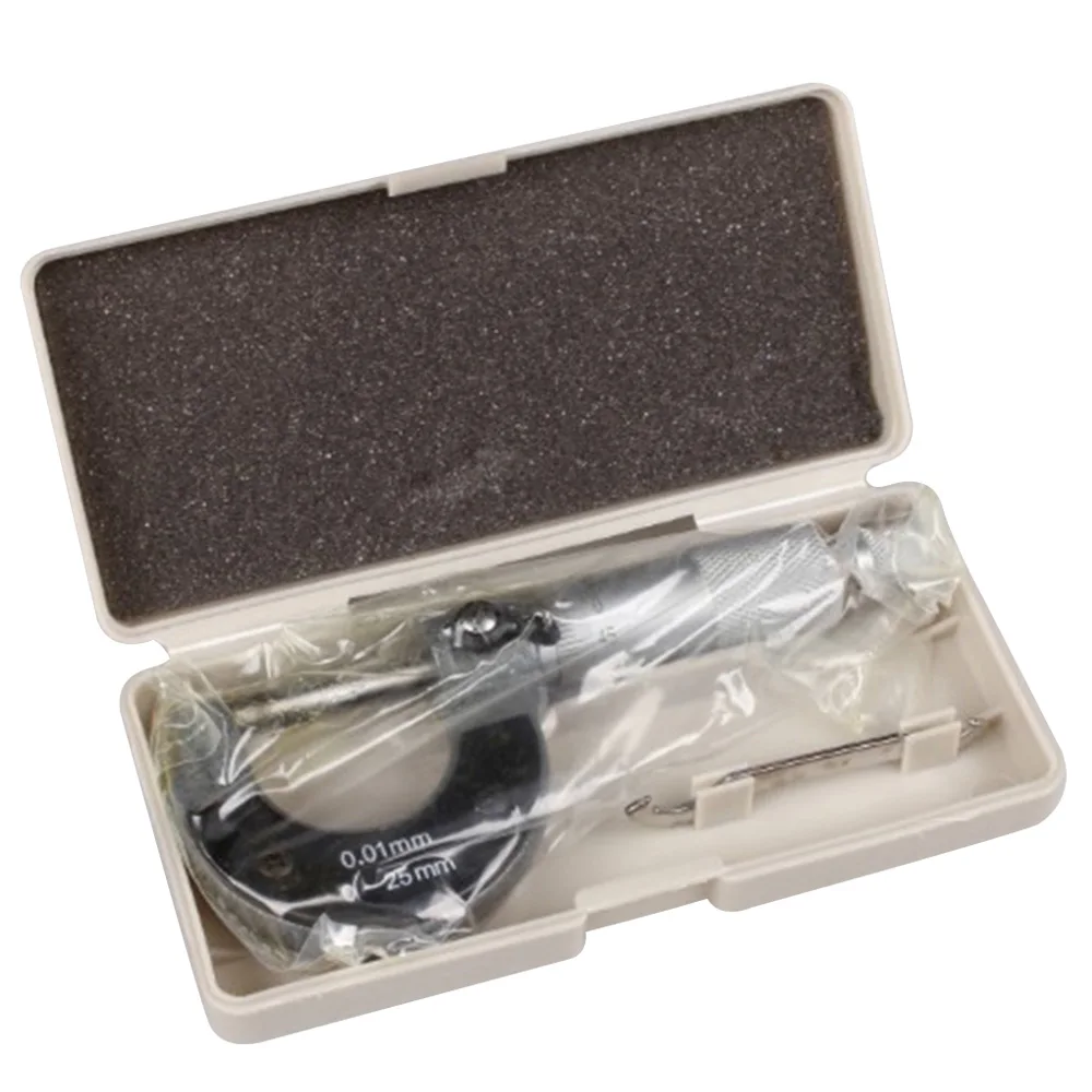 

0-25mm 0.01mm Mechanist Caliper Tool Gauge Outside Metric Micrometer Tool With Metal