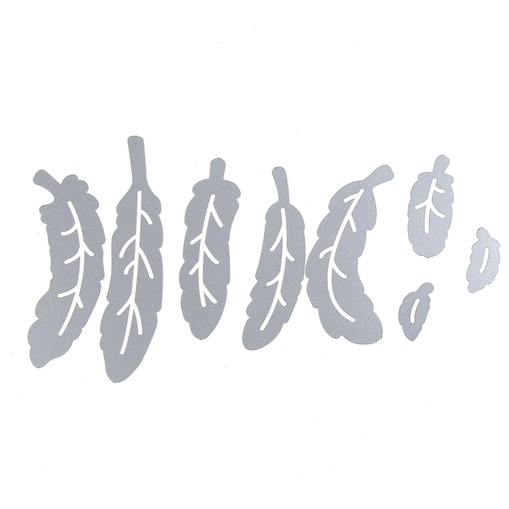 Вырезанные штампы 8 шт. красивые перьевые узоры металлические для вырезания