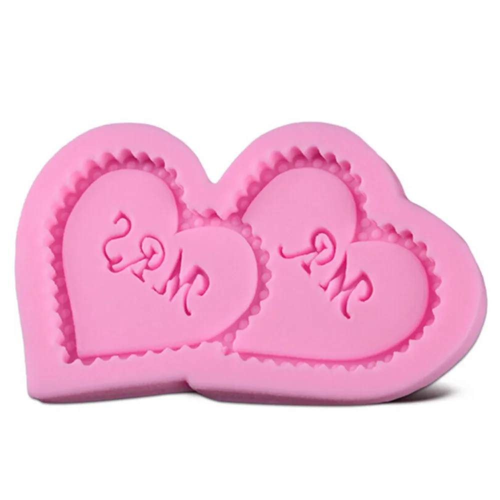 3D торт шоколадное праздничное украшение торта двойной в форме сердца