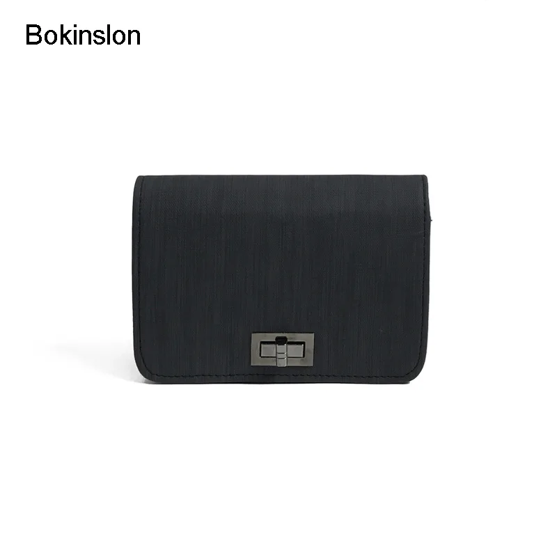 Женская маленькая квадратная сумка Bokinslon модная однотонная из искусственной