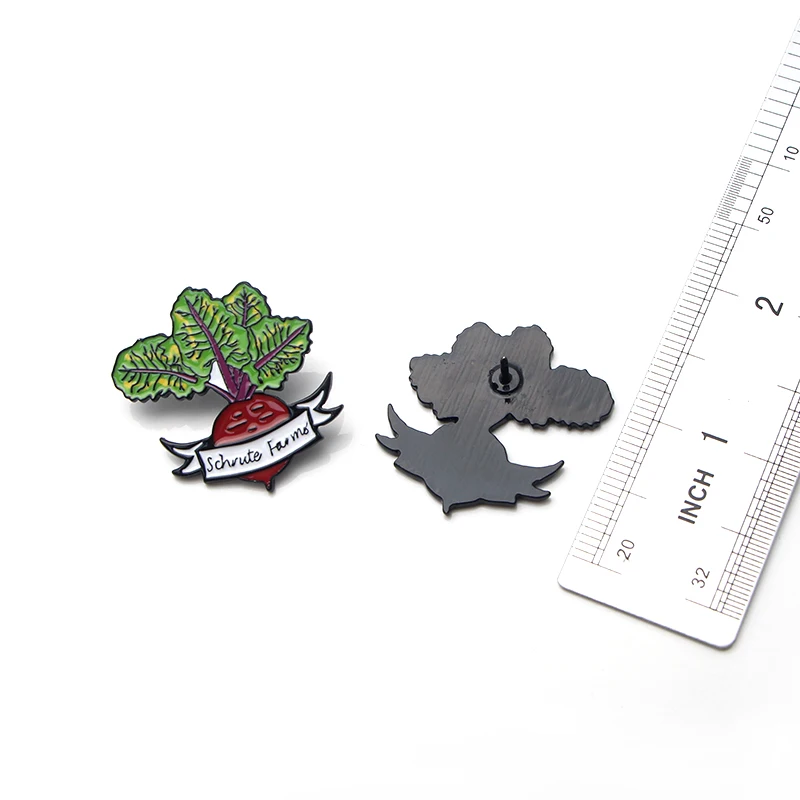 

K23 The Office TV Show Schrute Farms Metal Brooches and Pins Enamel Pin for Backpack/Bag Badge Brooch T-shirt Collar Jewelry