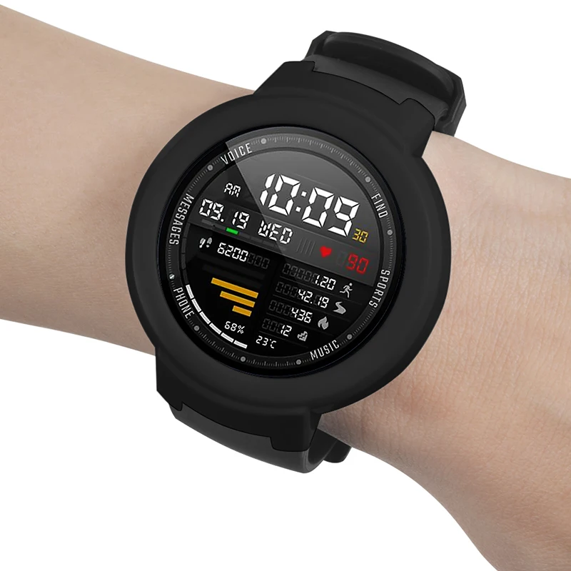 LETSGR часы рамка для Xiaomi Huami Amazfit Verge умные 3 протектор чехол тонкий цветной Рамка ПК
