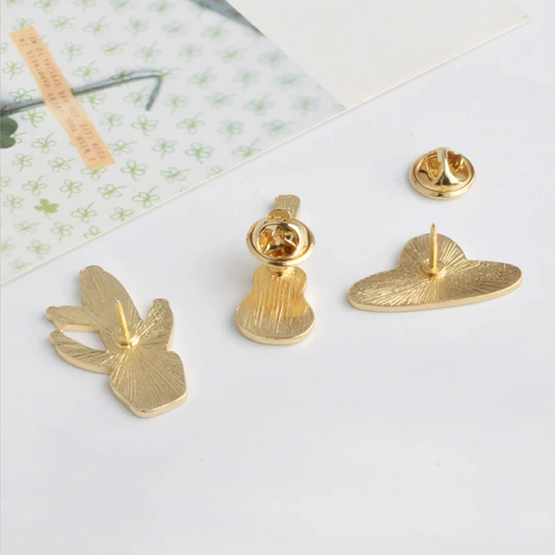 1 шт. креативный кактус черная шляпа гитара Сплав Брошь Кнопки булавки украшения