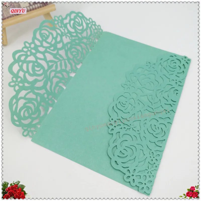 30pcs 18*12cm Laser Cut Invitations Card Kit Blank Paper Festival Supplies Birthday Wedding Party Decorations Cards 6ZSH821-30 | Дом и сад