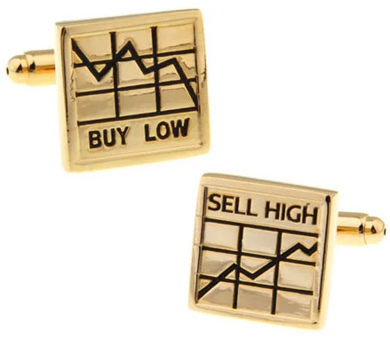 

Promotion! Men Cufflinks Fashion wholesale&retail top copper Stock market BUY LOW SELL HIGH Design Cuff links Free Shipping