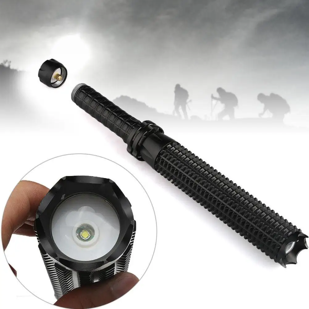 SKYWOLFEYE светодиодный фонарик 37 см 6500LM Q5 фонарь с шипами Mace бейсбольная летучая мышь