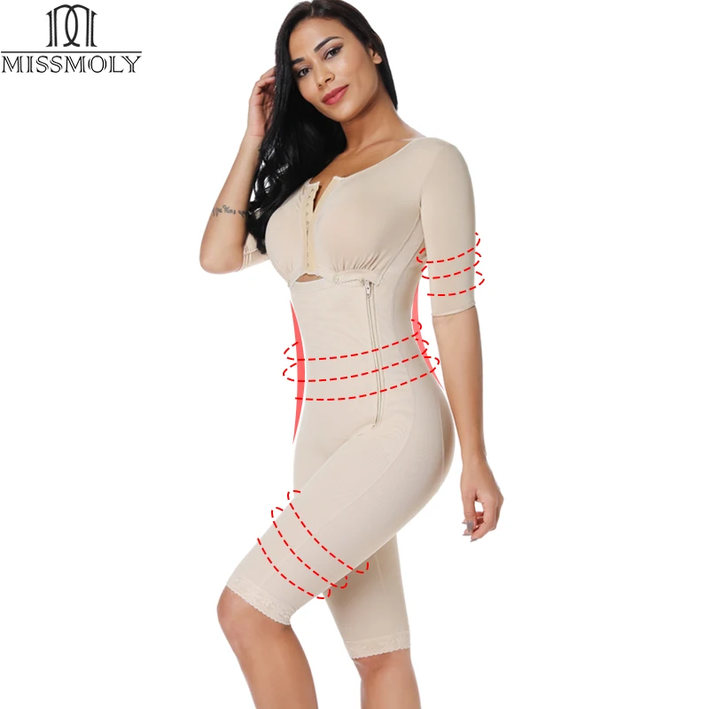 Miss Moly Full Body Shaper Arm Slimmer Bodysuit Waist Cincher Trainer Thigh Reducer Tummy Slimming Control Shapewear Corset