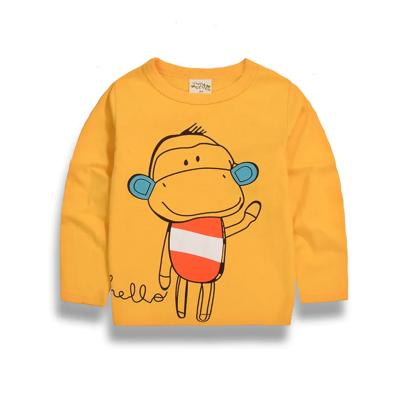 2017 г. Весенне Осенняя детская одежда футболки для мальчиков футболка с длинными