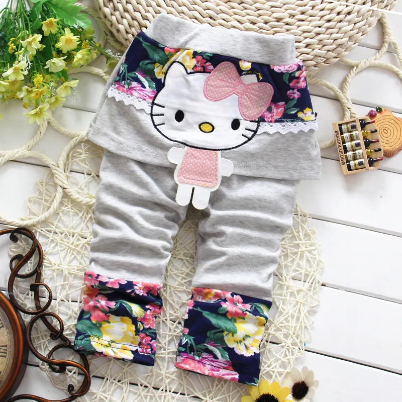 ST3064 new 2015 fashion girl pants spring-autumn kids jenas cloth children baby trousers bear child gift | Мать и ребенок