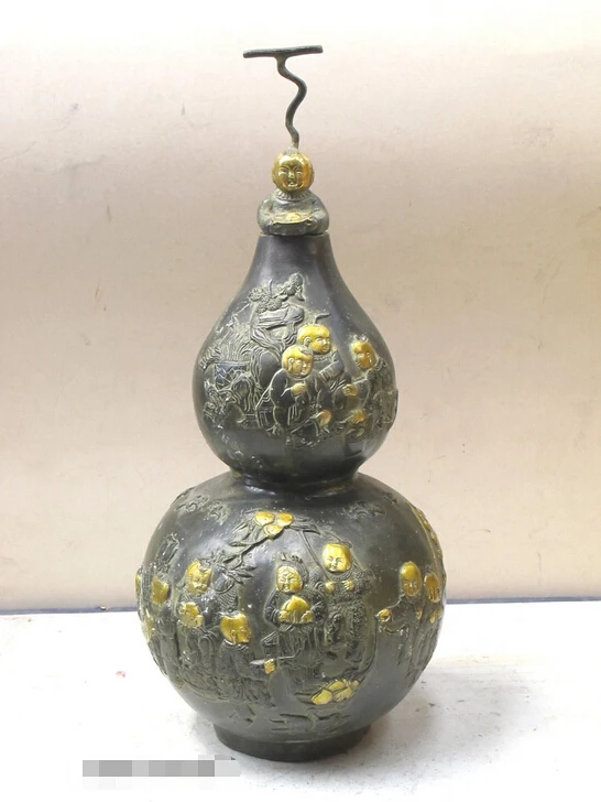 19 &quotКитайская народная бронзовая позолота много детей желают своей матери ваза