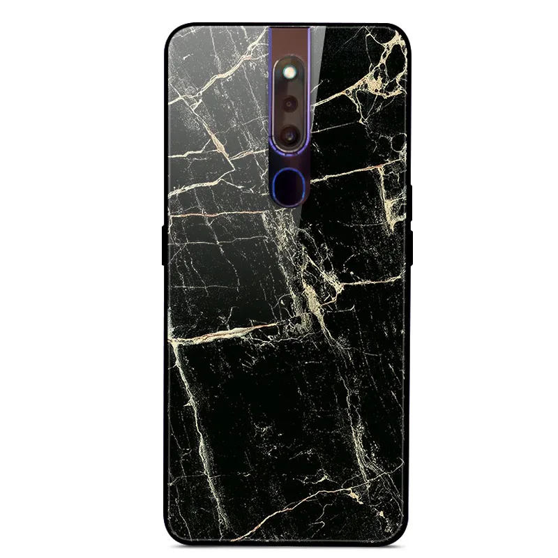 1 6,5" для OPPO F11 Pro чехол закаленного стекла задней панели жесткий чехол для OPPO F11 Pro F11Pro F 11 Pro чехол OppoF11Pro крышка бампера - Цвет: 1