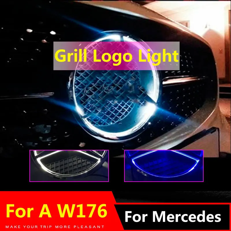 СВЕТОДИОДНЫЙ Автомобильный гриль с логотипом для Mercedes Benz A class W176 A180 A200 A260 эмблема