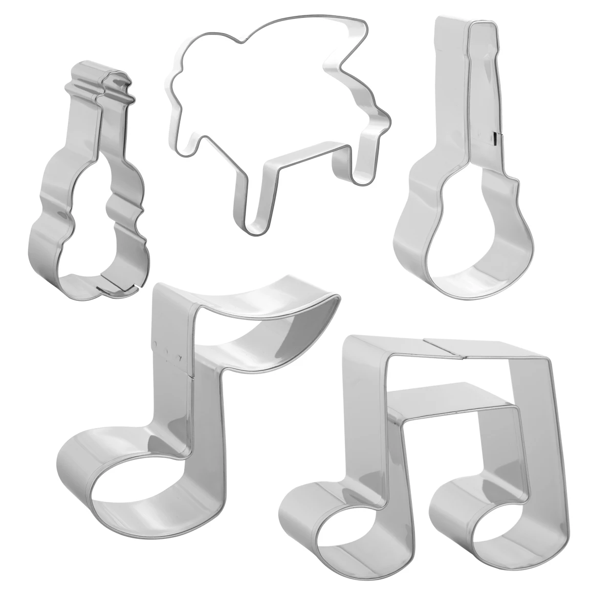 В виде скрипичного ключа для нарезки печенья в Set 5pcs Guitar скрипка пианино Quaver две