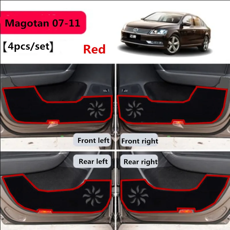 TAIJS анти kick двери автомобиля мат для Volkswagen Magotan 2007 2011 4 шт./компл. авто Пыль Защитная
