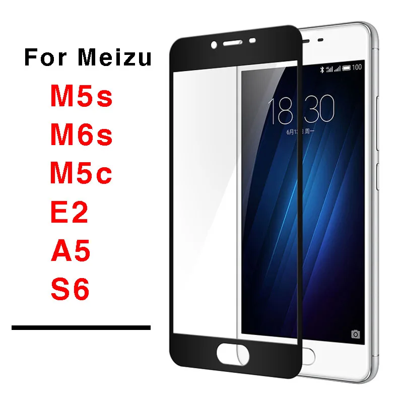 For Meizu M5s Glass M6s M5c S6 A5 E2 Screen Protector Tempered Glas Protective Film Full Cover Protection Protect | Мобильные