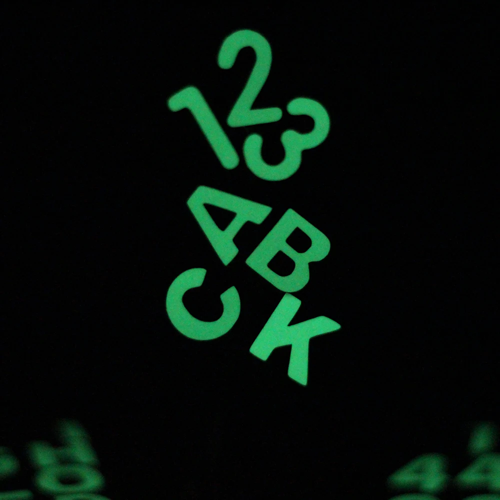Glow in the Dark Numbers and Letters Stickers, Luminous Personalized Name Stickers for Scrapbooking and Diary Decoration, 1 Sheet image 3