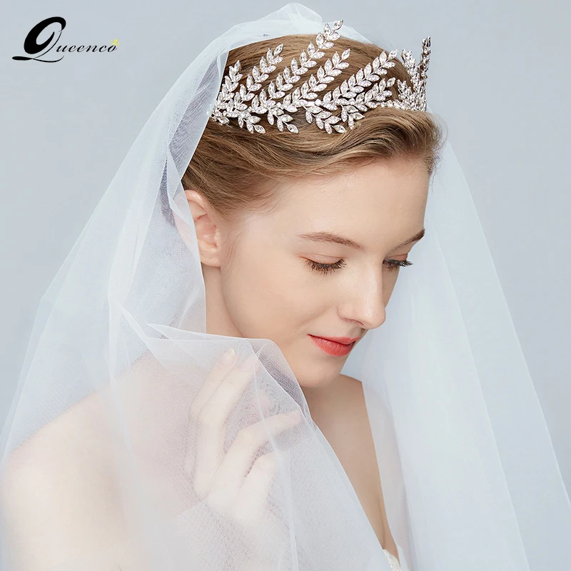 QUEENCO модное Хрустальное оголовье для новобрачных свадебные аксессуары волос