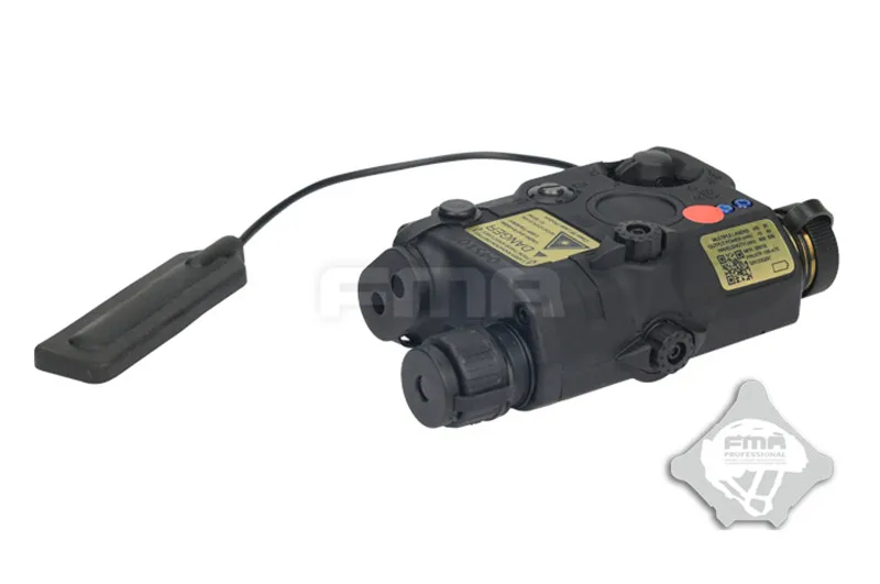Black FMA PEQ15-LA5 Обновление версии Батарея чехол LED белый свет+ красный в горошек лазерный ж/ir Оптические стёкла Airsoft Охота винтовка пистолет шлем свет - Цвет: Black