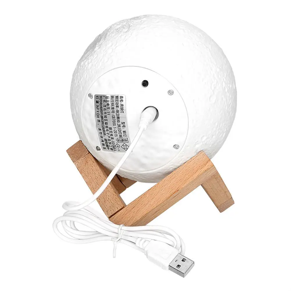 USB перезаряжаемая 3D волшебная луна светодиодная ночник Лунная настольная лампа 3