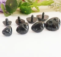 40pcslot 18x22mm20x26mm20x30mm28x35mm black plastic safety toy point dog nose hard washer for plush doll findings