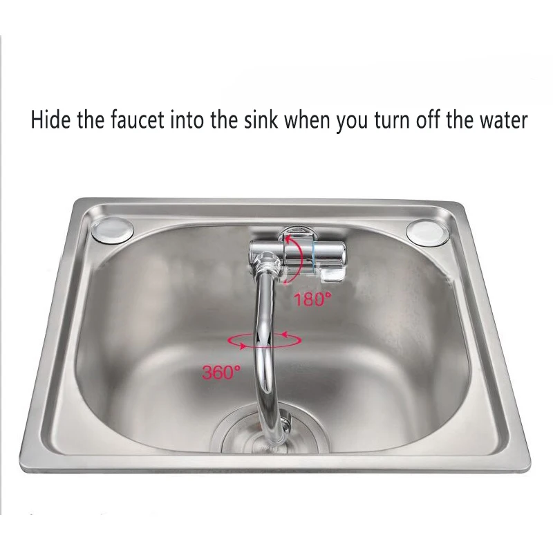 005 cold faucet water kitchen rv folding 360 rotation faucet for bathroom deck caravan rv free global shipping