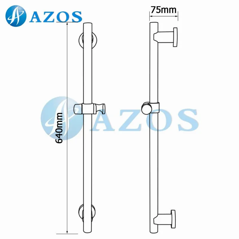 Слайды из нержавеющей стали с ручным кронштейном для душа регулируемой высотой и