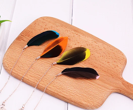 4 шт./компл. милый творческий Красочный перо + серебро закладки канцелярские книга