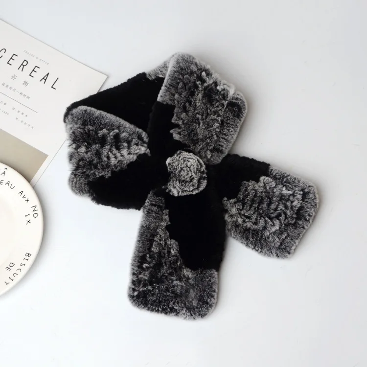 Модные осенне-зимние женские меховые шарфы 89785 в европейском и американском