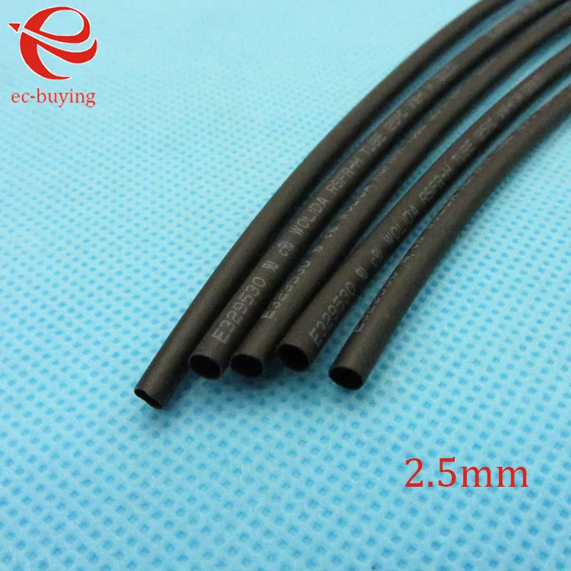 Термоусадочная трубка черная термоусадочная диаметр 2 5 мм термокуртка обмотка