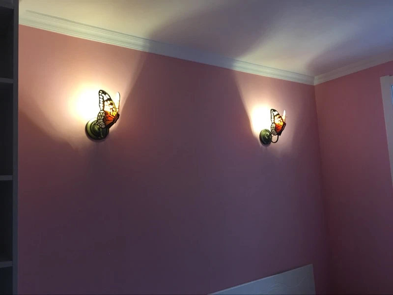 Настенный светильник из витражного стекла фумат креативные затененные