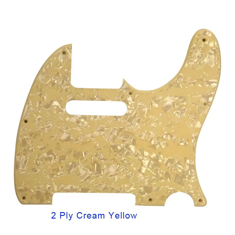 2 ply cream pearl Pleroo гитарные аксессуары накладки для американского стандарта 8 винтовых отверстий 62 года Tele Telecaster гитарная пластина для царапин - Цвет: 2 ply cream pearl