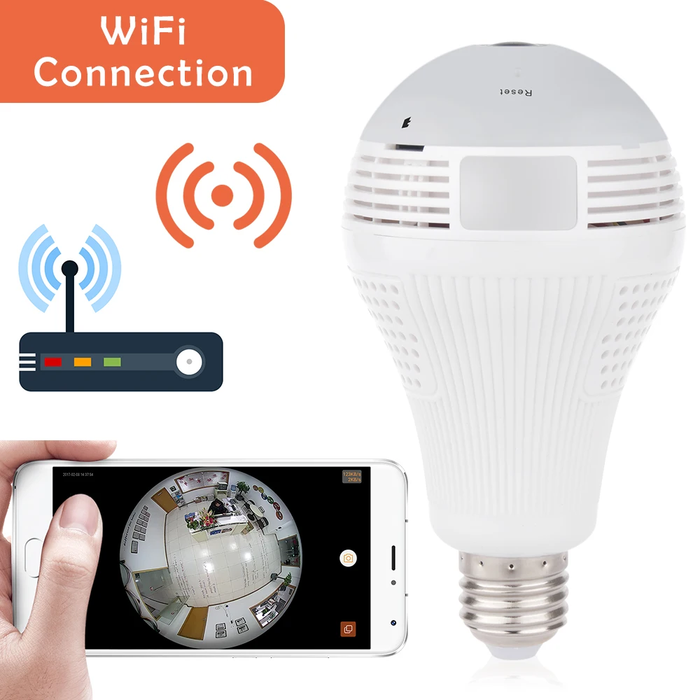 Видео Камеры Скрытого видеонаблюдения Wi Fi свет Ночное видение панорамный