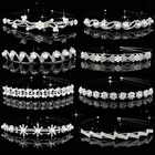 Несколько свадебных украшений для волос, аксессуары, корона, украшения для волос для женщин, головной убор для маленьких девочек, повязка на голову, тиара для невесты с сердцем