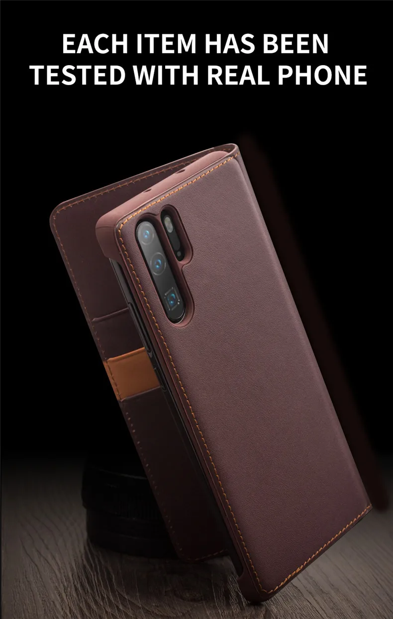 QIALINO, модный флип-чехол из натуральной кожи для huawei P30, 6,1 дюймов, ручной работы, с отделениями для карт, чехол для телефона huawei P30 Pro, 6,47 дюймов