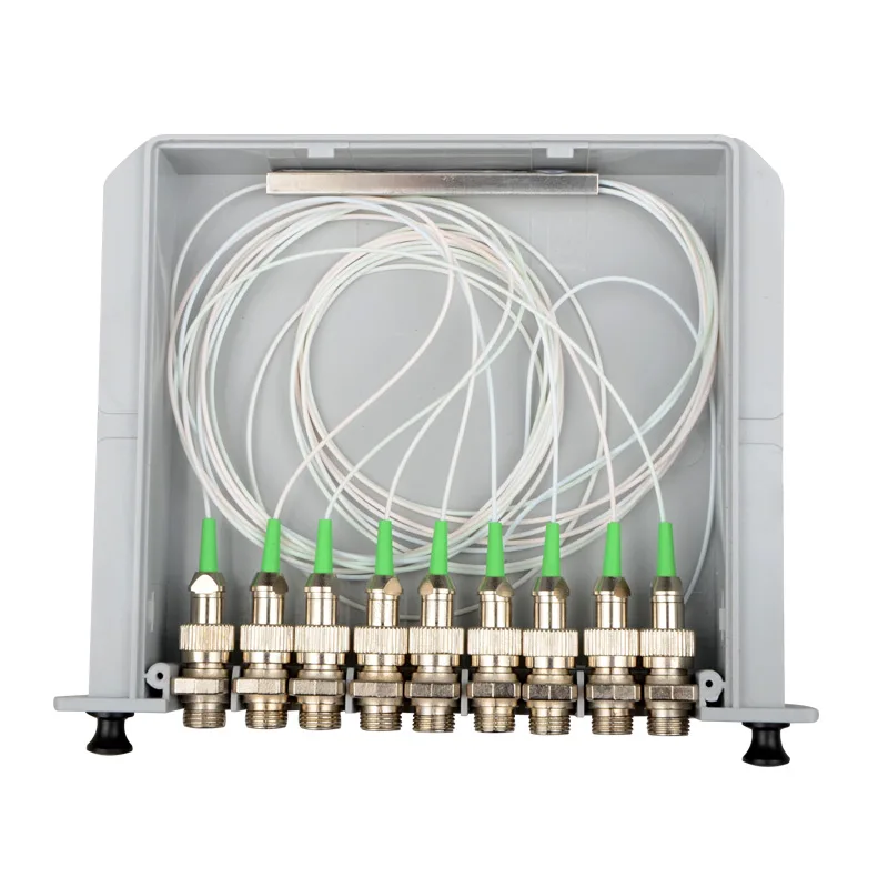 Волоконно-оптический распределительный блок FC APC PLC 1 : 8 FTTH 1-8 с 1X8 плосководным