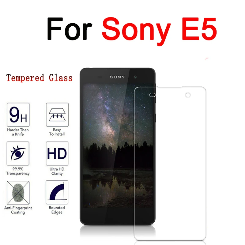 9H защитная пленка из закаленного стекла для Sony Xperia E5|Защитные стёкла и плёнки