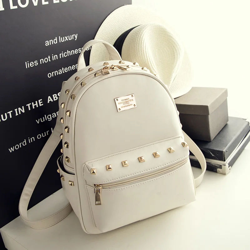 Женский модный рюкзак с заклепками женская брендовая Роскошная Студенческая