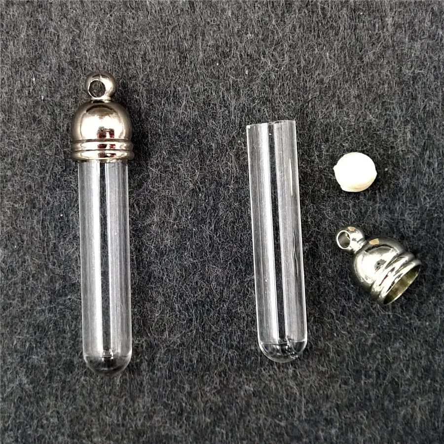100 шт. стеклянные подвески в форме трубки 29 Х5 мм|vial pendant|glass bottle vial pendantsshaped glass |