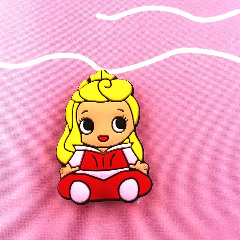 1 шт. Милая принцесса Русалка Cinderalla ПВХ Кнопка Pinbacks Pin на значки Броши детская