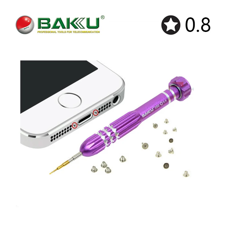Отвертка Pentalobe 0 8 BAKU 5 точечный Высокоточный отвертка для iPhone 6 4 инструмент